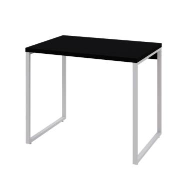 Imagem de Mesa Kuadra Office 90x60x75cm Preto ônix - Est.branca Preto ônix - Est.branca