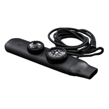 Imagem de Deevoka Apito de emergência com cordão, lanterna, prático, portátil, refletor, apito de segurança para áreas externas, para escalada, caminhadas, passeios de