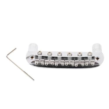 Imagem de Substituição da ponte de guitarra Liga de zinco Top Load Ajuste Saddle Tremolo Bridge para Jazzmaster 6 guitarras de cordas