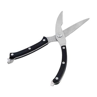 Imagem de Tesoura de Cozinha Trinchante Multiuso – Aço Inox, Com Mola e Trava de Segurança | Corta Frango, Peixe, Carne, Legumes e Frutas | Ergonômica, Resistente e Fácil de Limpar