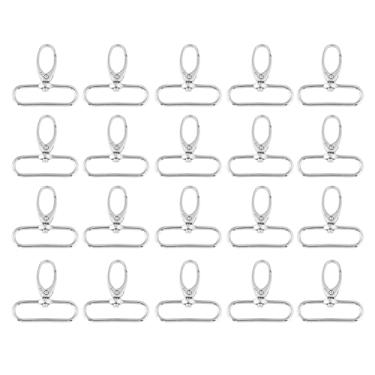 Imagem de Luqeeg 20 peças de clipe de gancho para chaveiro, fechos de bolsa de liga de zinco, ganchos de chaveiro de chaveiro, clipes de gatilho giratórios de metal pequenos para fazer chaveiros, artesanato DIY