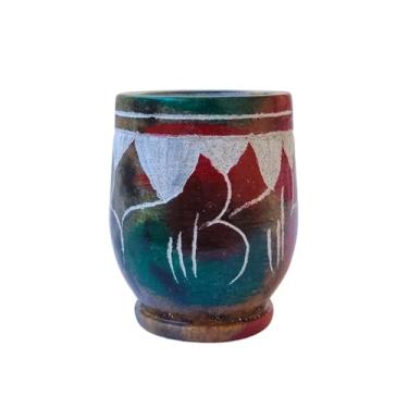 Imagem de Copo Pequeno Pedra Sabão Feito A Mão 50 Ml P/Dose Cachaça Licor (Colorido)