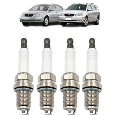 Imagem de Velas de ignição TurboSense Iridium para Honda Fit 1.4, 4 peças. Substitui BKR6E11-D. Adequado para modelos de 2003 a 2008 (gasolina/gás natural) e 2006 a 2008 (Flex/gás natural).