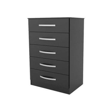Imagem de Cômoda de 5 gavetas Saquarema Preta - RODRIGUES