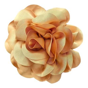 Imagem de CREATCABIN Broche de flor grande de 20 cm broches de camélia extragrande broche para roupas tecido acetinado removível lapela chapéu broche para mulheres, vestidos de casamento, acessórios de terno de
