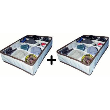 Imagem de Kit 2 Organizador de Gavetas(calcinhas, Meias, Cuecas) OrganiBox 27X36