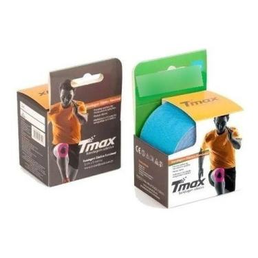 Imagem de Fita Bandagem Kinesio Tape Elástica Adesiva Tmax Original,  Azul