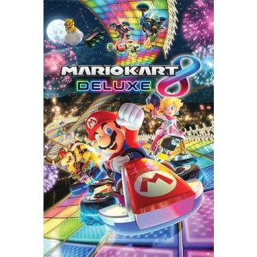 Imagem de BUY ART FOR LESS Mario Kart 8 oficialmente licenciado - Deluxe - Pôster artístico - 61 x 91 cm - Impressão decorativa - Papel pôster - Pronto para emoldurar