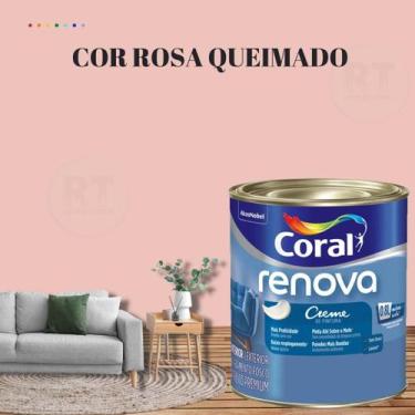 Imagem de Tinta Parede Rosa Acrílica Fosca Coral Renova 800ml, ROSA QUEIMADO