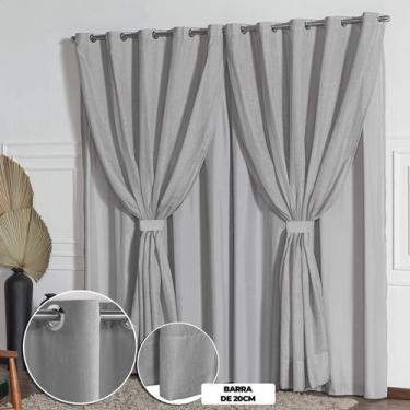 Imagem de Cortina Linho Flame 4,00m X 2,60m c/ Abraçadeira - Paulo Cezar Enxovai