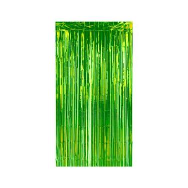Imagem de Cortina Metalizada Painel Decoração Festa - PartiuFesta, Verde