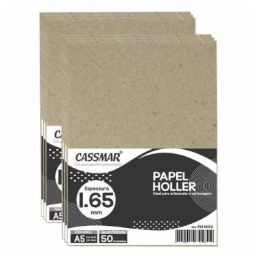 Imagem de Papel Holler para Cartonagem A5 1,65mm 148x210mm 50un - Cassmar