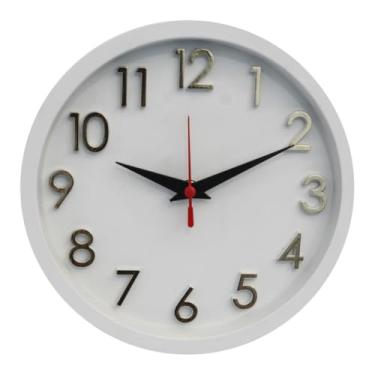 Imagem de Relógio de Parede 3D Grande Decorativo com Mecanismo Silencioso em Dourado, Preto, Branco, Cinza, Rosa, Azul e Verde - Relógios de Parede para Cozinha, Sala e Quarto(Branco)