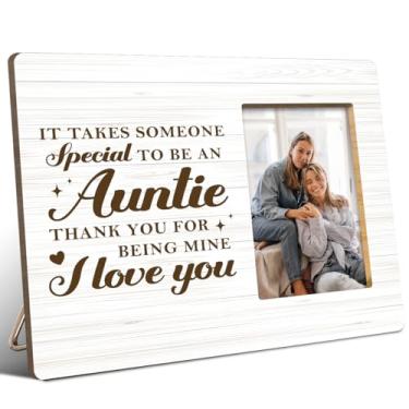 Imagem de JANLAN Moldura de tia, presente de tia para aniversário, Natal, Dia das Mães, It Takes Someone Special to Be an Auntie, serve para fotos de 10 x 15 cm