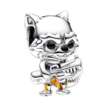 Imagem de Pingentes De Minnie Mouse E Rocket Raccoon Em Prata 925 Para Pulseiras