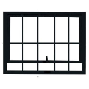 Imagem de Janela Vitro Maxim Ar com Grade Alumínio 60x80cm Veneza Preto