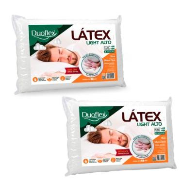 Imagem de Kit com 2 Travesseiros Alto - Látex Light - Duoflex