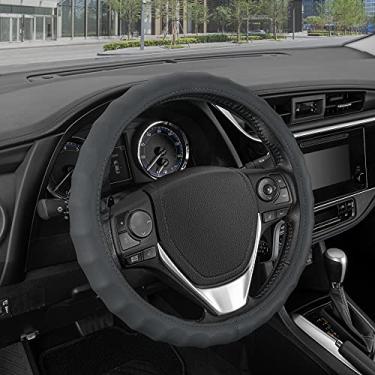 Imagem de BDK SW899 13,5 – 14,5 Capa de couro para volante de carroBDK Medium (14.5 - 15.5) cinza SW-899-MG