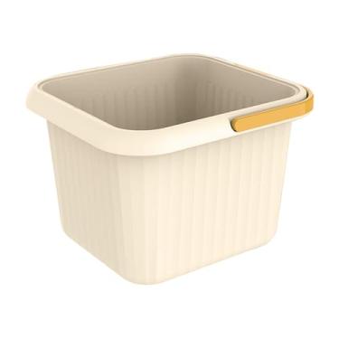 Imagem de Zialofi Bacia para escalda-pés, banheira portátil para escalda-pés, relaxante, balde de pedicure resistente para spa doméstico, Quadrado