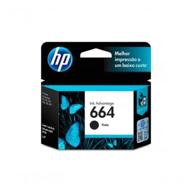 Imagem de Cartucho Hp 664 Jato De Tinta Preto 2ml - F6v29ab