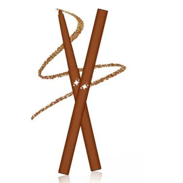 Imagem de Wavuketu Delineador bronze à prova d'água retrátil bronze delineador lápis delineador à prova de manchas de longa duração hipoalergênico (10# marrom amarelo brilhante)