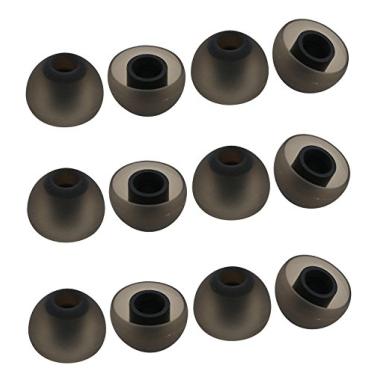Imagem de AlxCD ponta de orelha para fone de ouvido Jaybird X3, SML 3 tamanhos 6 pares de pontas de silicone macio de substituição, adequado para fone de ouvido Jaybird Bluebud X3 [6 pares/4,5 mm], Black/L, large