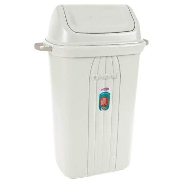 Imagem de Lixeira Basculante Plástica Com Tampa 60 Litros - 284 - Sanremo