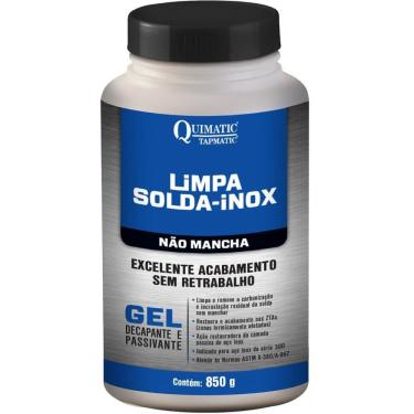 Imagem de Limpa Solda Inox Não Mancha Gel 850g - Ls1 - Tapmatic Limpa Solda Inox Gel 0,850kg Tapmatic Ls1