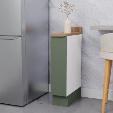 Imagem de Balcão Porta Tempero 20cm com Tampo com Rodape Ipanema CabeCasa Madeir