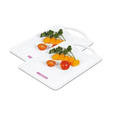 Imagem de Kit 2 Tábuas De Corte Plástica Grande Branca Casar Sanremo