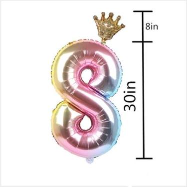 Imagem de Filme de alumínio 32 polegadas balão número de folha da coroa digital 