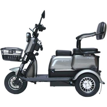 Imagem de Triciclo Elétrico 750W Litio Fenix Grafite Tração Reduzida - Não Precisa de CNH