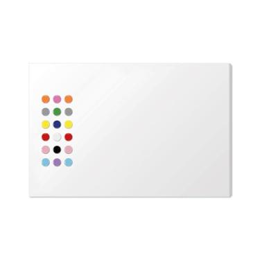 Imagem de Quadro Painel 96x65cm Para Fotos, Recados, Notas + 12 Imãs - Mural Metálicos Para Imãs (Branco)