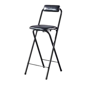 Imagem de TLTDSMY Banquetas de bar, cadeira de bar alta dobrável, bancos altos dobráveis com suporte para as costas e apoio para os pés/branco/70 cm/28 pol