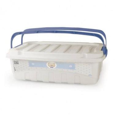 Imagem de Caixa Organizadora Infantil Decorada 8,5 litros Plasutil , Azul Urso