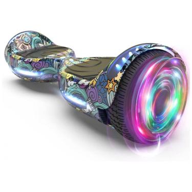 Imagem de Hoverboard Certificado HS2.01 Espaço Sideral com Rodas LED Flash, Bluetooth e Luzes LED