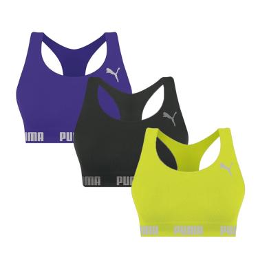 Imagem de Kit 3 Tops Puma Nadador Sem Costura Feminino