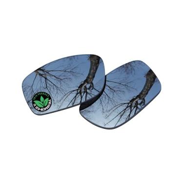 Imagem de Raydi Lentes de reposição de policarbonato para óculos de sol quadrados RayBan RB4057 - Espelho de titânio prateado - Polarizado