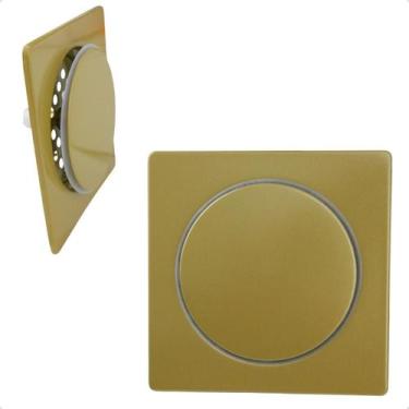 Imagem de Ralo Click Inteligente Anti Odor Em Inox Gold Matte 15 x 15 cm Class A