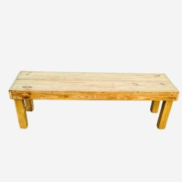 Imagem de Banco Refeitório Madeira Pinus 150cm Jardim Varanda Escola - LANCI