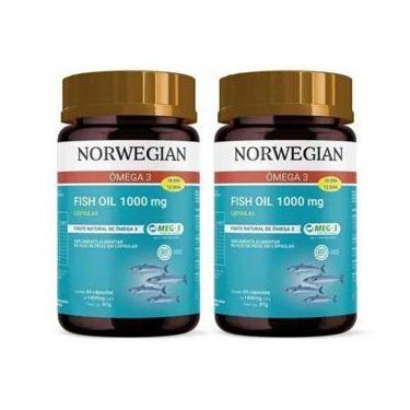 Imagem de Kit 2 Ômega 3 Norwegian Fish Oil Suplemento Cardio e Cerebral - Sidney