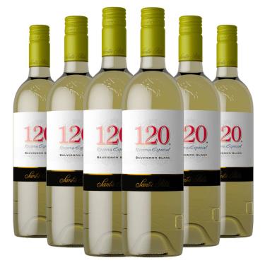 Imagem de Kit Caixa Fechada 6 Vinhos Branco Santa Rita 120 Sauvignon Blanc
