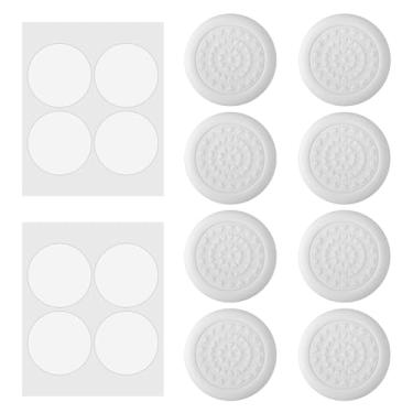 Imagem de 8un Almofadas Estabilizadoras Antiderrapantes para Tábuas de Corte, Almofadas de Silicone Autoadesivas Móveis Almofada Estabilizadoras Redutoras Ruído para Tábuas Corte Móveis(Branco)