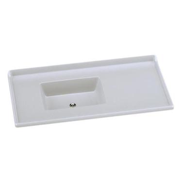 Imagem de Pia De Cozinha Mármore Sintético 100x53cm Multimóveis CR20478 Gelo - M