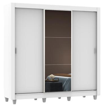 Imagem de Guarda Roupa Casal Mônaco 3 Portas Correr com Espelho Madesa
