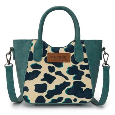 Imagem de Bolsa tiracolo feminina Wrangler com alça superior e alça superior, Estampa de vaca transparente