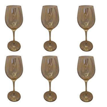 Imagem de Conjunto 6 Taças Vidro Âmbar Vinho 490 Ml Nadir