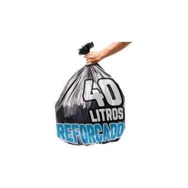 Imagem de Saco De Lixo 40 Litros 100 Un Preto Reforçado - Higipack