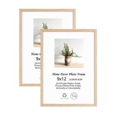 Imagem de Porta-retratos de madeira LYYYXGYP 9 x 12 cm, madeira de carvalho natu