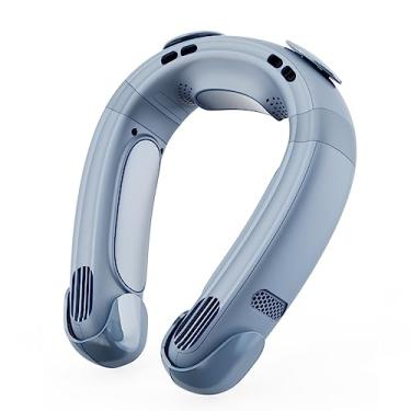 Imagem de WYUYIWH Ventilador de pescoço portátil 26H de vida ultra longa, ventilador de pescoço de resfriamento semicondutor, ar condicionado vestível 10000Mah, ventilador pessoal suspenso com fluxo de ar 3D, 3